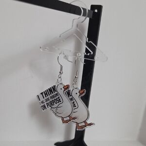 Duck I Think I Will Cause Problems Earrings